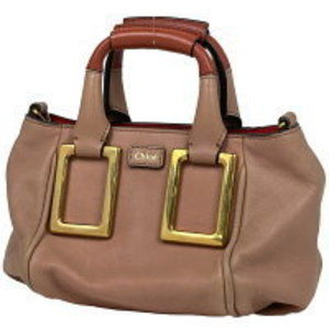 Chloe Ethel Shoulder Bag leather salmon pink